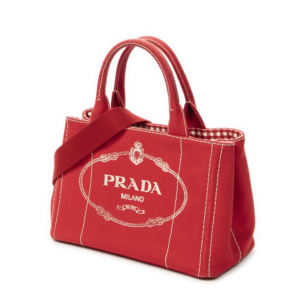 Prada Small Canapa Tote - Picture 2 of 10